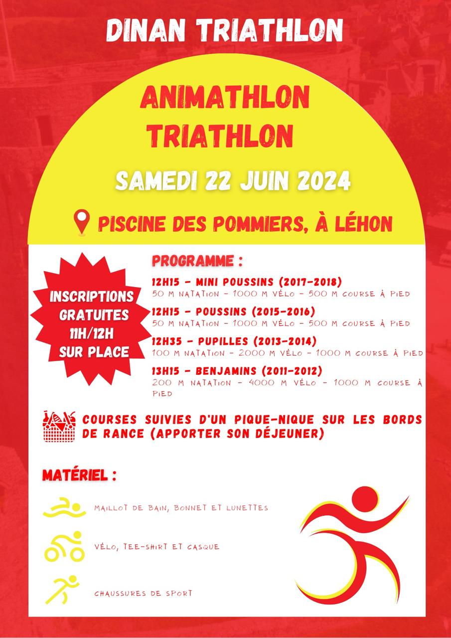 Animathlon Triathlon  - 22 Juin